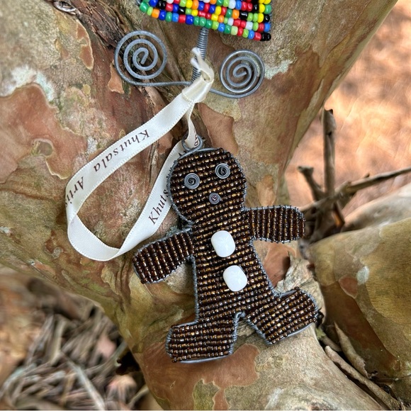 KHUTSALA ARTISIAN Handmade Beaded Christmas Ornaments set of 3 - Picture 8 of 13